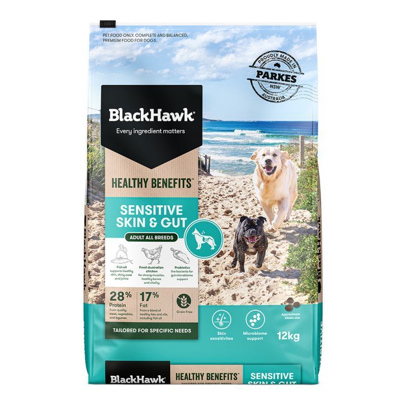 Black Hawk Healthy Benefits Sensitive Skin & Gut 12kg