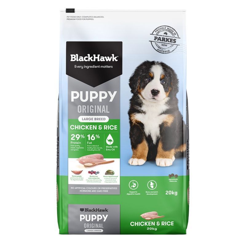 Black Hawk Puppy Large Breed Original Chicken and Rice 20kg
