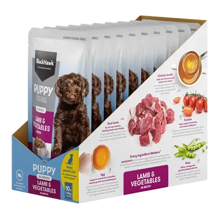 Black Hawk Puppy Original Lamb & Vegetables 130g (10 pack)
