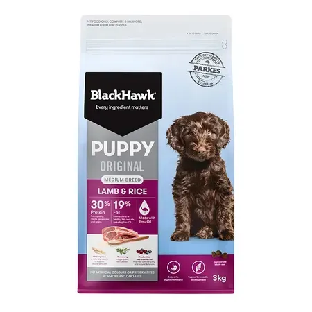 Black Hawk Puppy Medium Breed Original Lamb and Rice 3kg