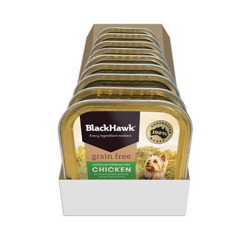 Black Hawk Grain Free Wet Dog Food Chicken Carton 9 x 100g