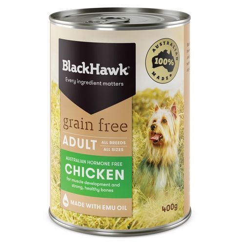 Black Hawk Grain Free Wet Dog Food Chicken 12 x 400g