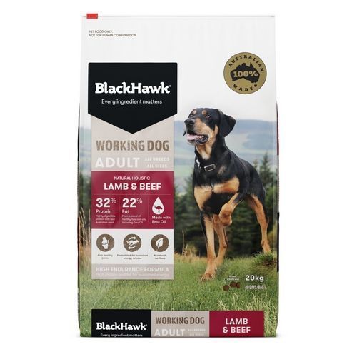 Black Hawk Working Dog Lamb Beef 20kg