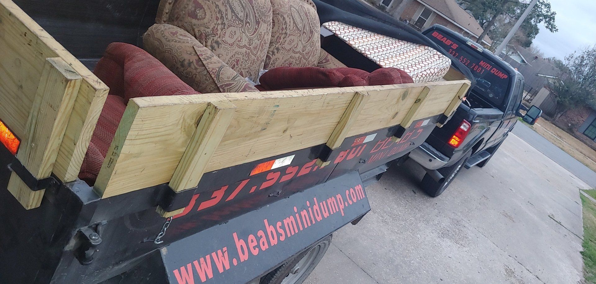 Pickup Truck Hauling Furniture