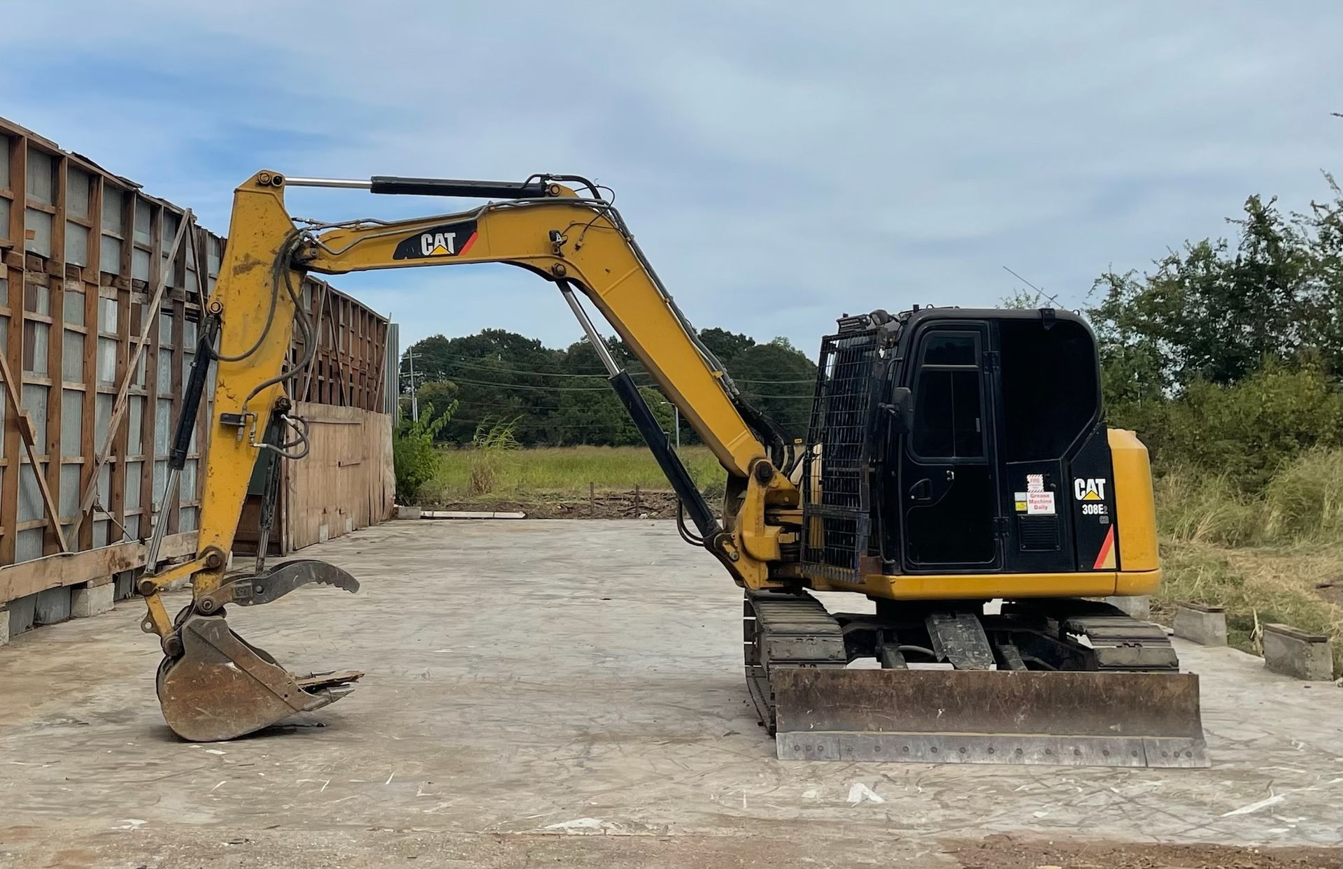 Debris On Mini Dump Truck
