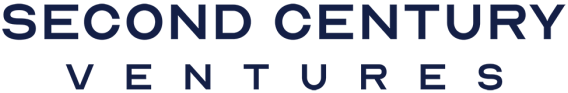 A logo for second century ventures is shown on a white background
