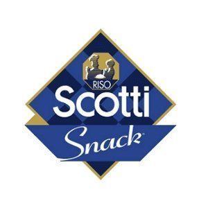 Logo scotti snack su sfondo bianco