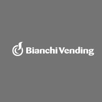 Il logo dei bianchi vending è su sfondo grigio.