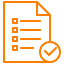 An icon of a checklist with a check mark on it.