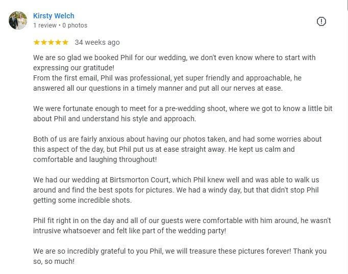 Positive Wedding Photography Review 