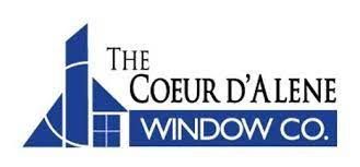 Logo for The Coeur d'Alene Window Co. featuring a blue geometric house design.