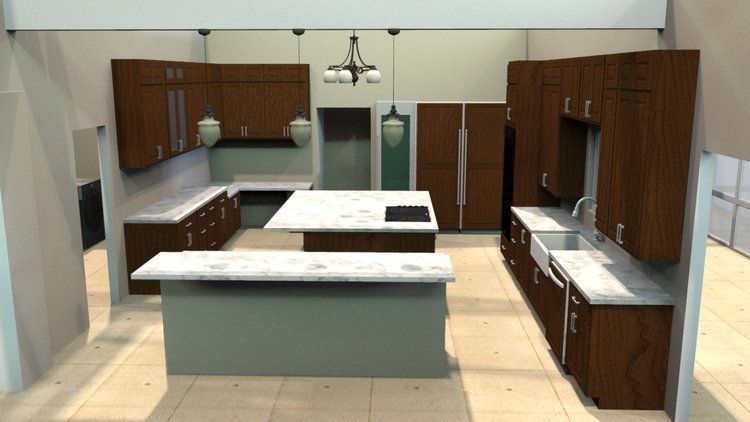 Kitchen Design Render — San Antonio, TX — McGovern Woodcraft