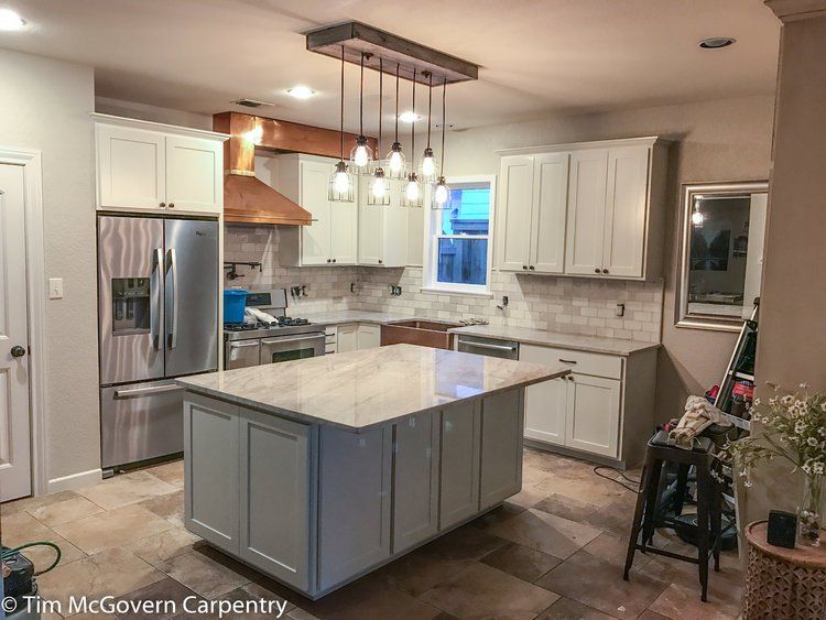Simple Kitchen with Center Island — San Antonio, TX — McGovern Woodcraft