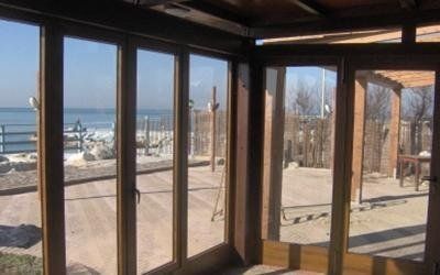 Veranda in legno e PVC