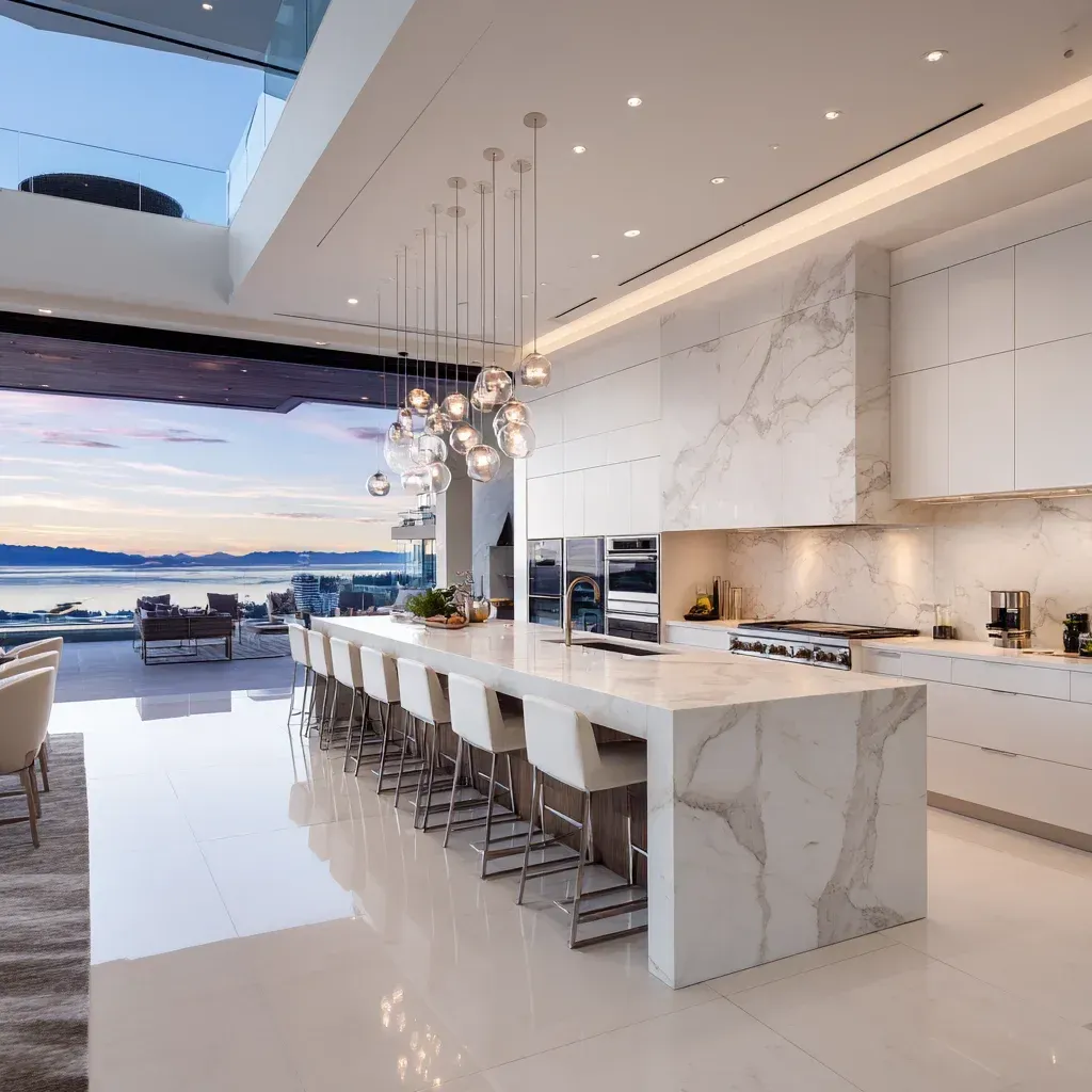 Open-concept kitchen remodeling Vancouver BC with structural reinforcement, layout expansion, and quartz countertop integration.
Vancouver kitchen remodel before and after featuring cabinet refacing, granite island construction, and backsplash tile enhancement.
Contemporary Vancouver kitchen renovation including quartz countertop replacement, recessed lighting installation, and integrated cabinetry storage.
Professional kitchen remodeling Vancouver BC with marble slab surfaces, tile flooring upgrade, and comprehensive renovation management.