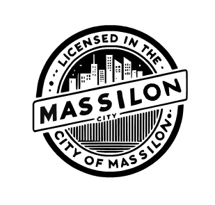 A black and white logo for the city of masland.