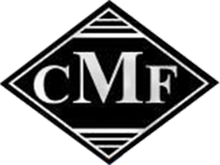 Black and white logo with 