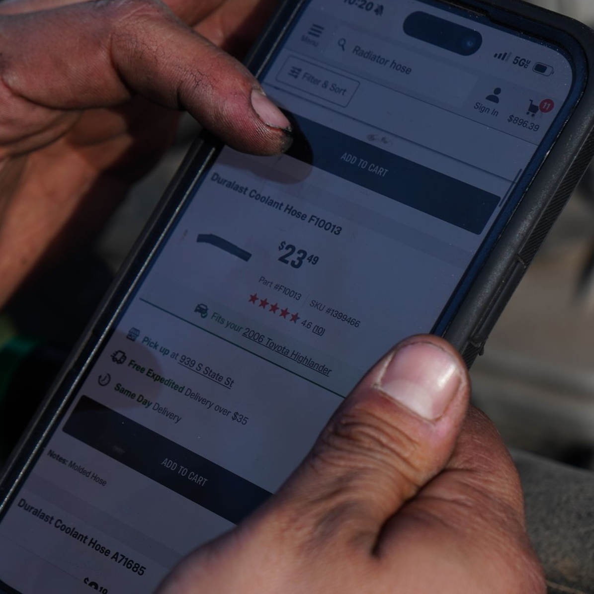 Transparent replacement part pricing by Hector mobile mechanic service