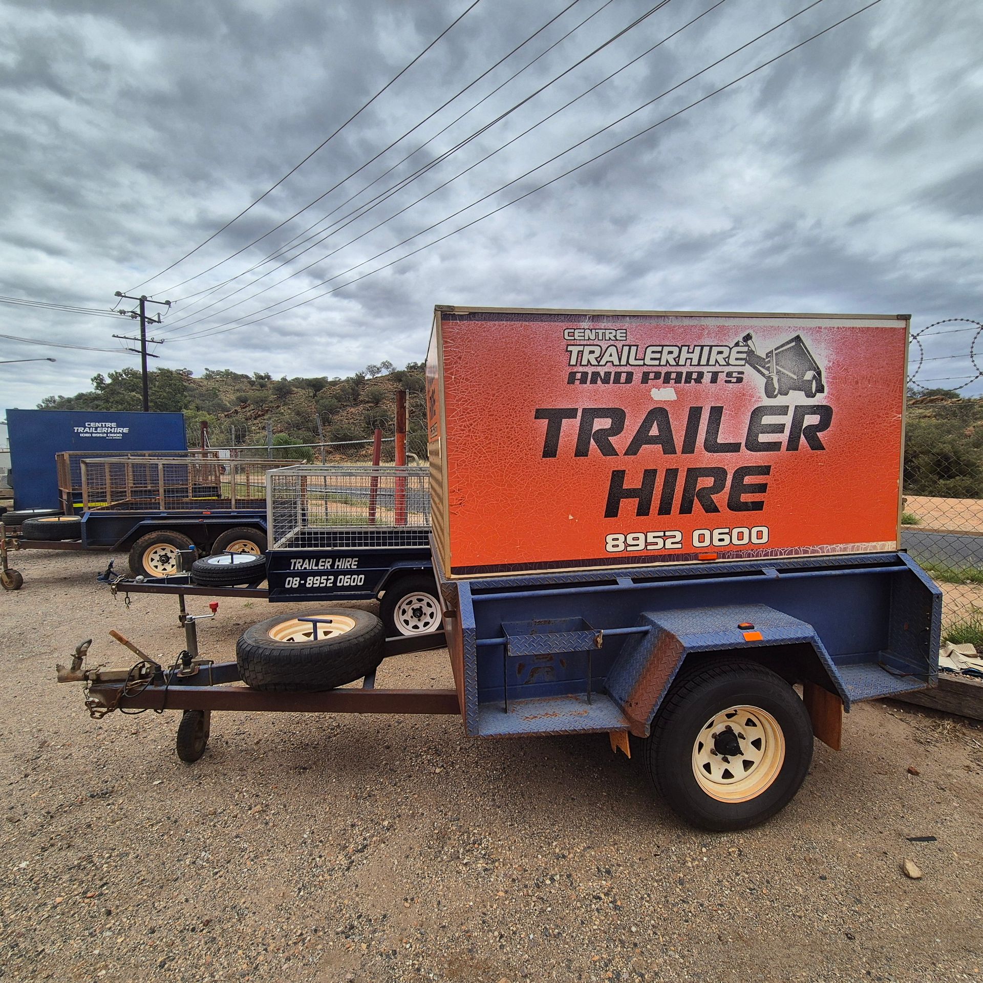 A Trailer That Says Trailer Hire On It — Centre Trailer Hire and Parts In Ciccone, NT