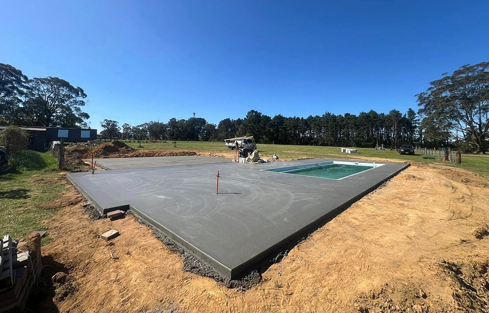 Concrete Slab with Pool Construction