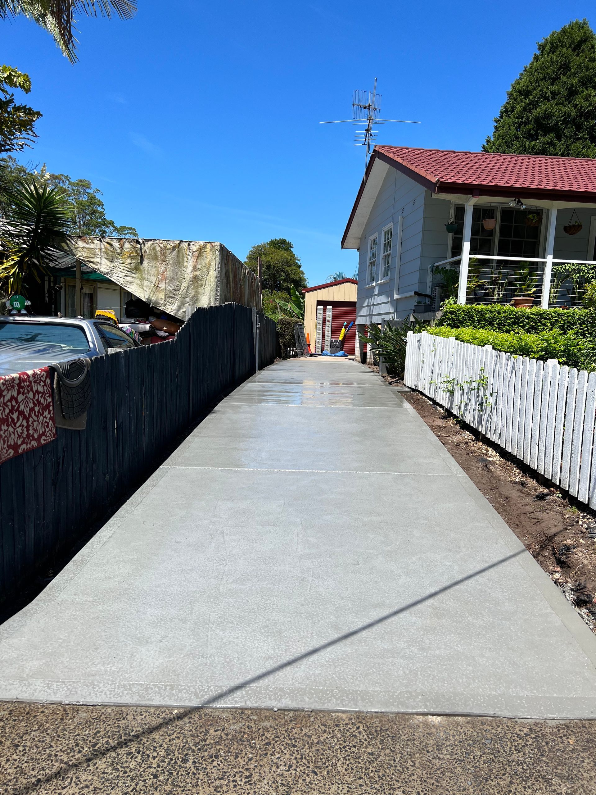 Concrete Block Wall and Pavement Sidewalk Street Floor — Contact Our Concreters in Morisset, NSW