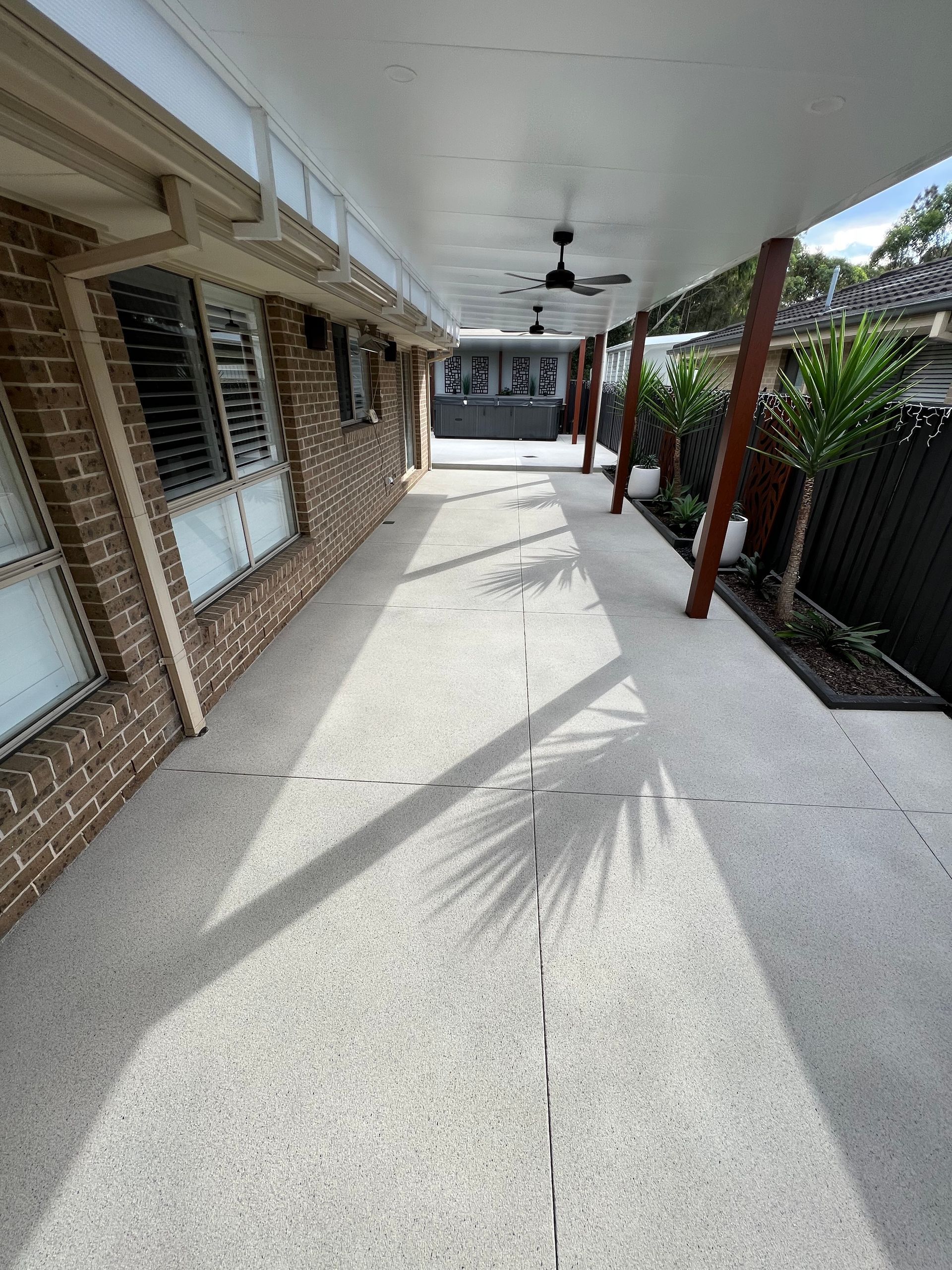 Rear Patio Pergola — Providing Patio Concreting on the Central Coast, NSW