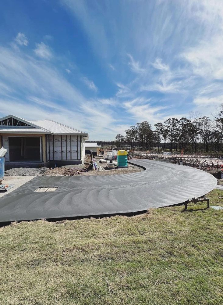 Laying Concrete on Driveway