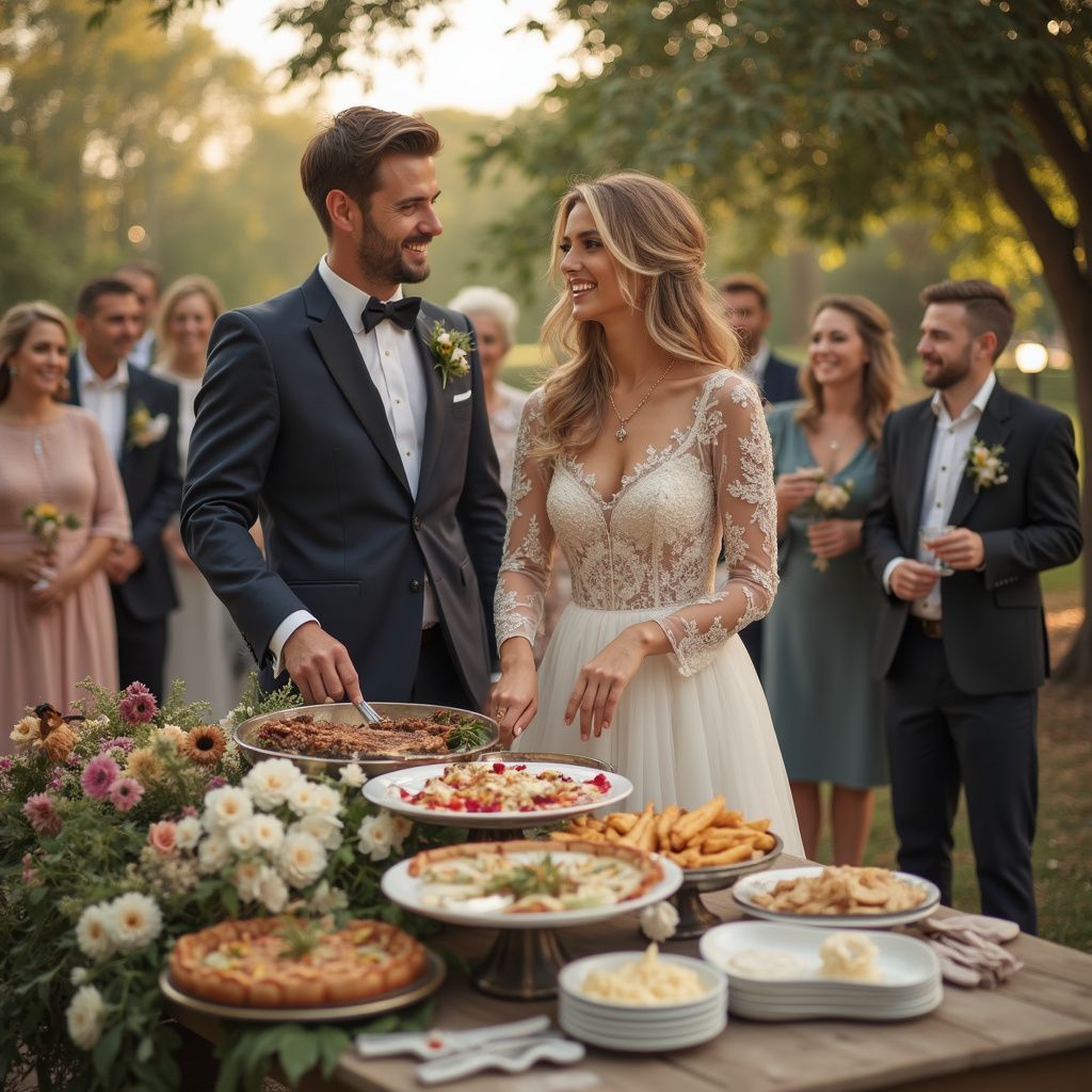 Traiteur pour mariage au Havre devant les mariés