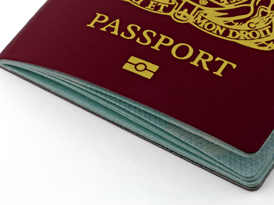 Red British passport