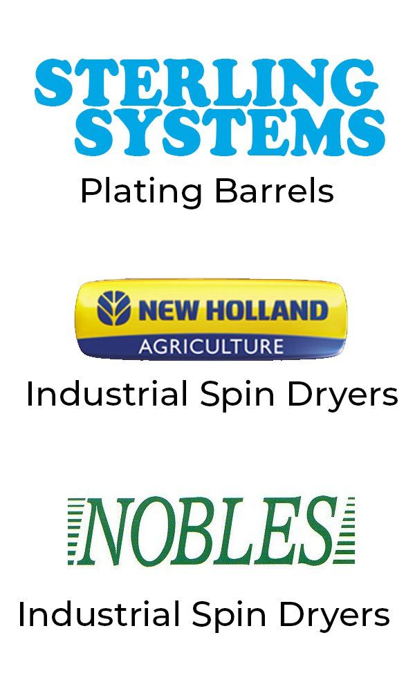 Sterling Systems Plating Barrels, New Holland Industrial Spin Dryers, Nobles Industrial Spin Dryers