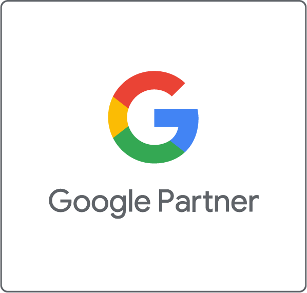 un logo per un partner di google con una lettera g colorata