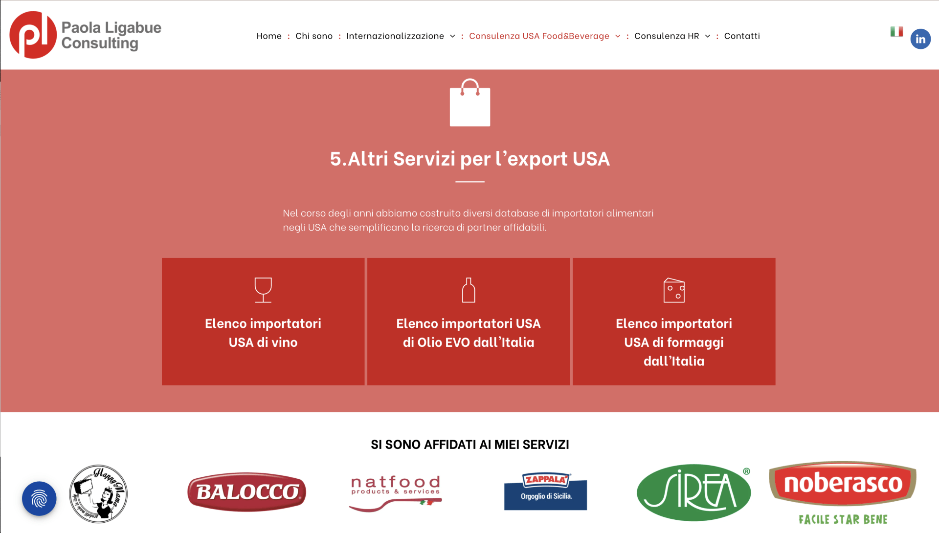 Paola ligabue - servizi export