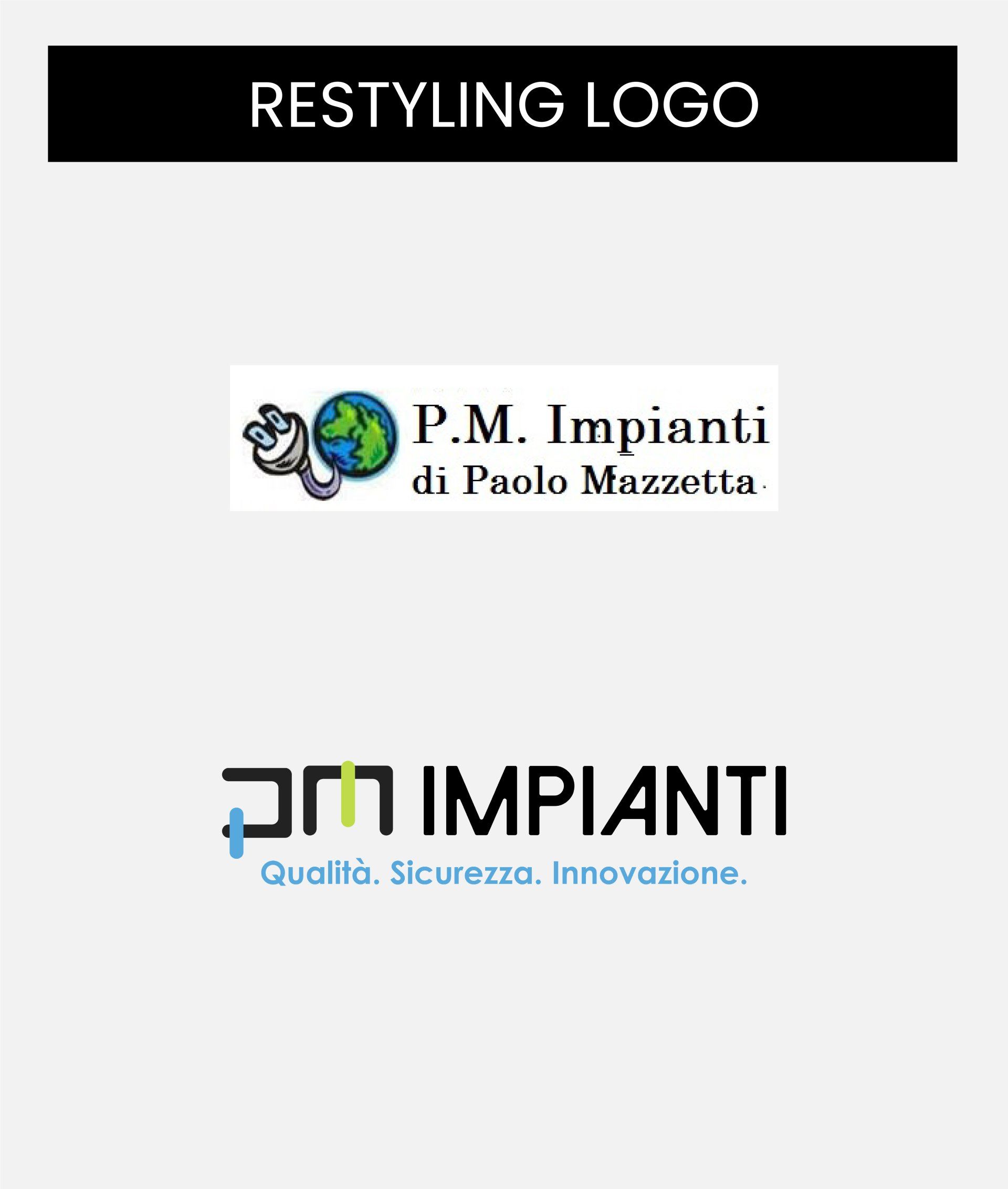 un logo per p.m. impianti di paolo mazzetta