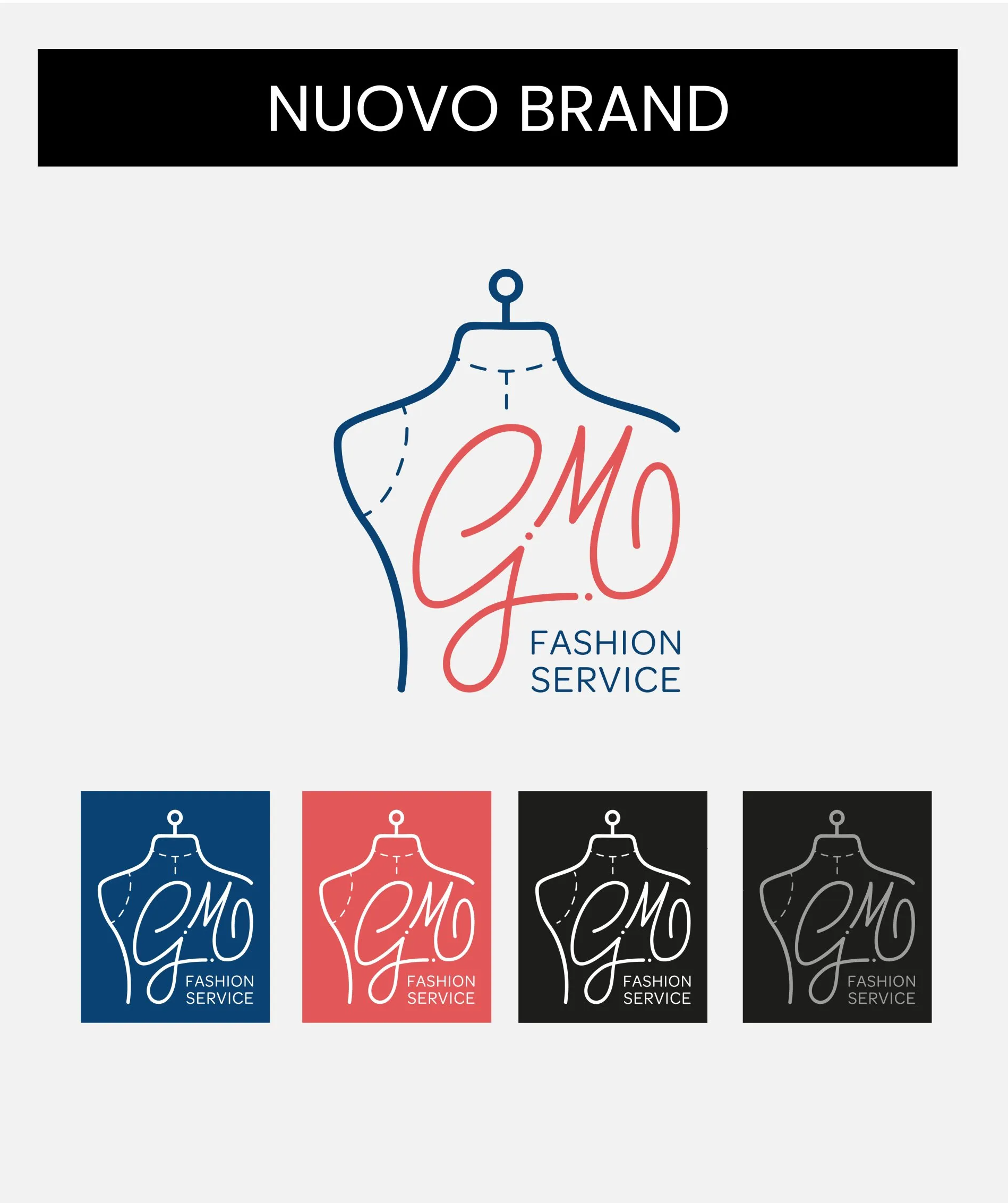 un logo per un servizio di moda con un manichino