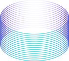 Differenziarsi dalla concorrenza. Un cerchio di linee viola e blu su uno sfondo bianco.