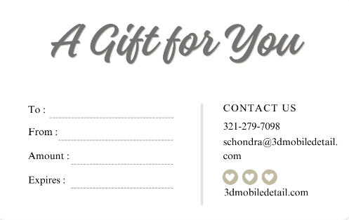 Gift certificate: 