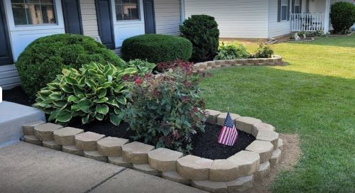 New landscaping features installed by Marshall Landscaping