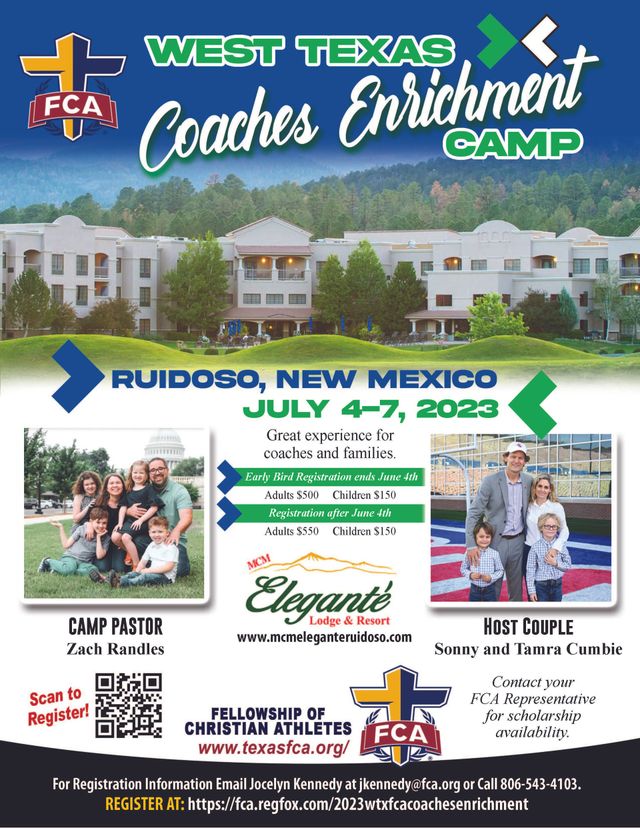 Homecoming in 2023! New announcement for FCA WYO Sports Camps