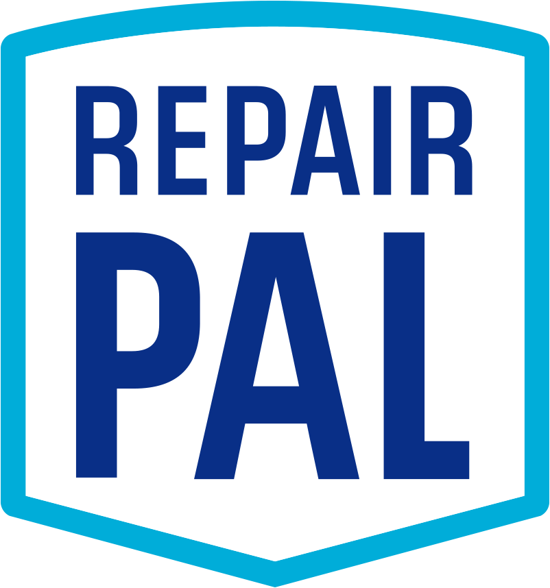 Repair Pal logo with blue text inside a shield outline