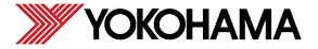 Yokohama logo in black text with a red chevron emblem on a white background