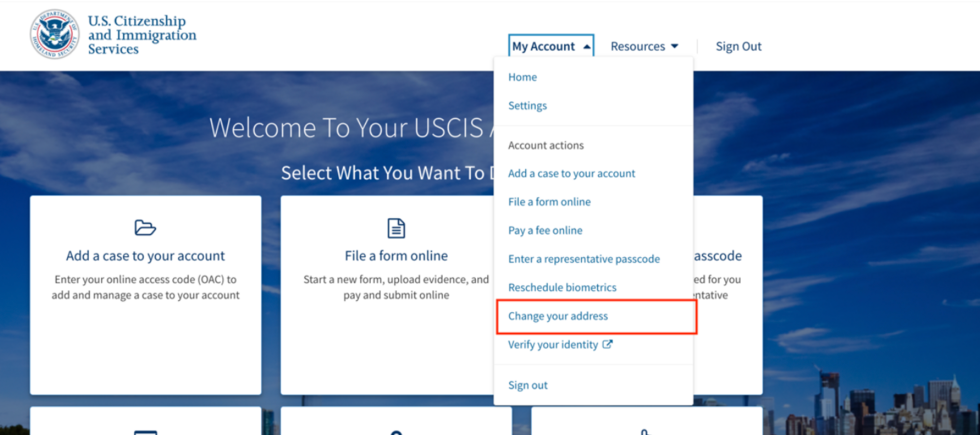 USCIS website: