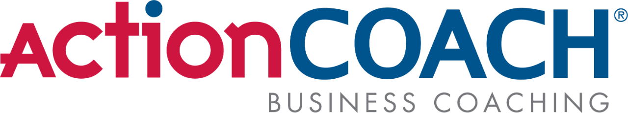 ActionCOACH business coaching logo in red and blue.