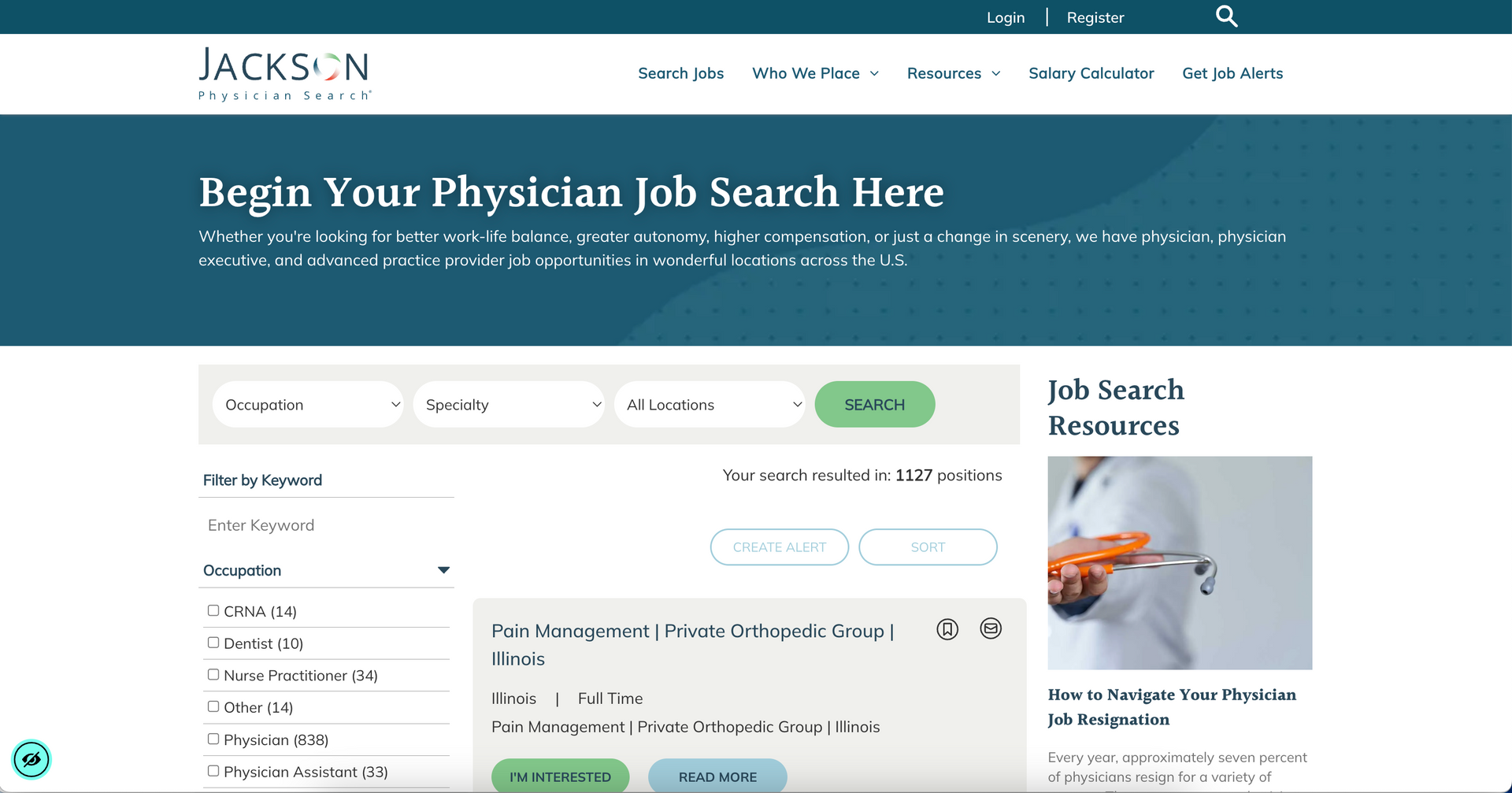 Jackson Physician Search