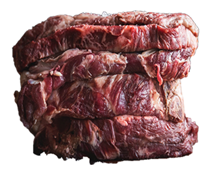 A stack of raw meat