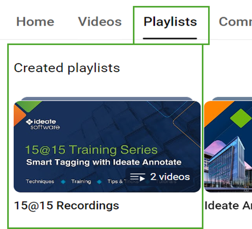 15@15 Playlist on YouTube
