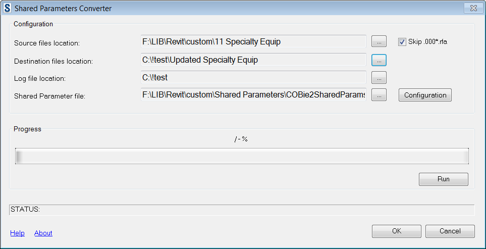 Shared Parameters Converter