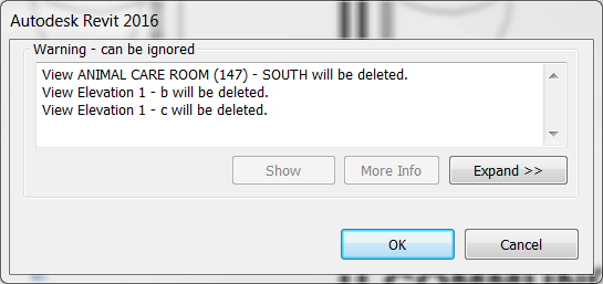 Autodesk Revit Warning