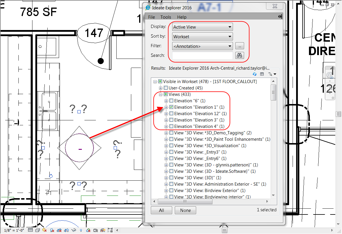 Orphaned Elevation arkers in Revit