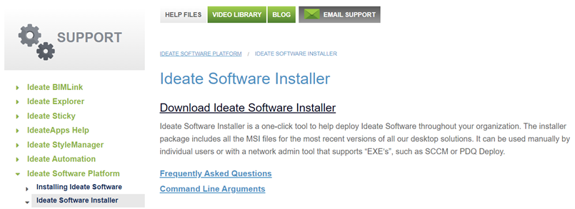 New ParagraphThe Ideate Software Installer is the best way to update all your Ideate Software tools in a snap! Screenshot of Ideate Software Installer Web Page