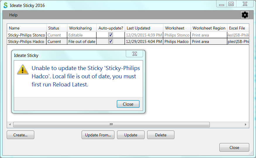 Unable to open error